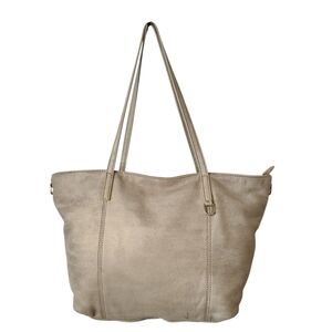 HOBO Gray Leather Tote Bag